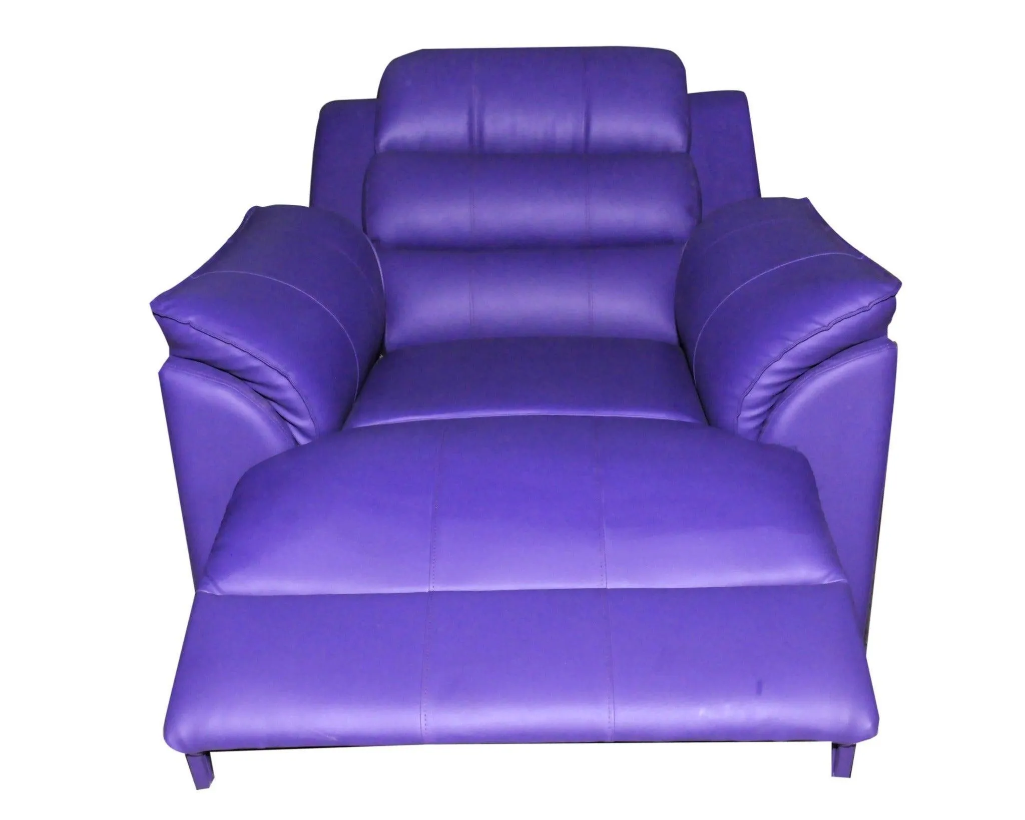 1 Seater Motorised Mechanism Leatherette Recliner (Violet)