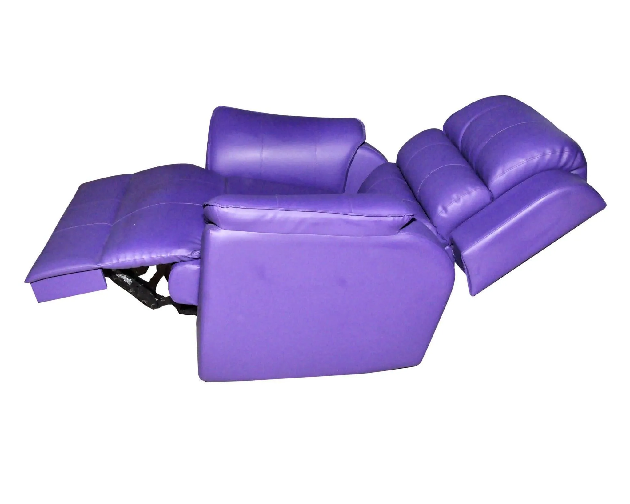 1 Seater Motorised Mechanism Leatherette Recliner (Violet)