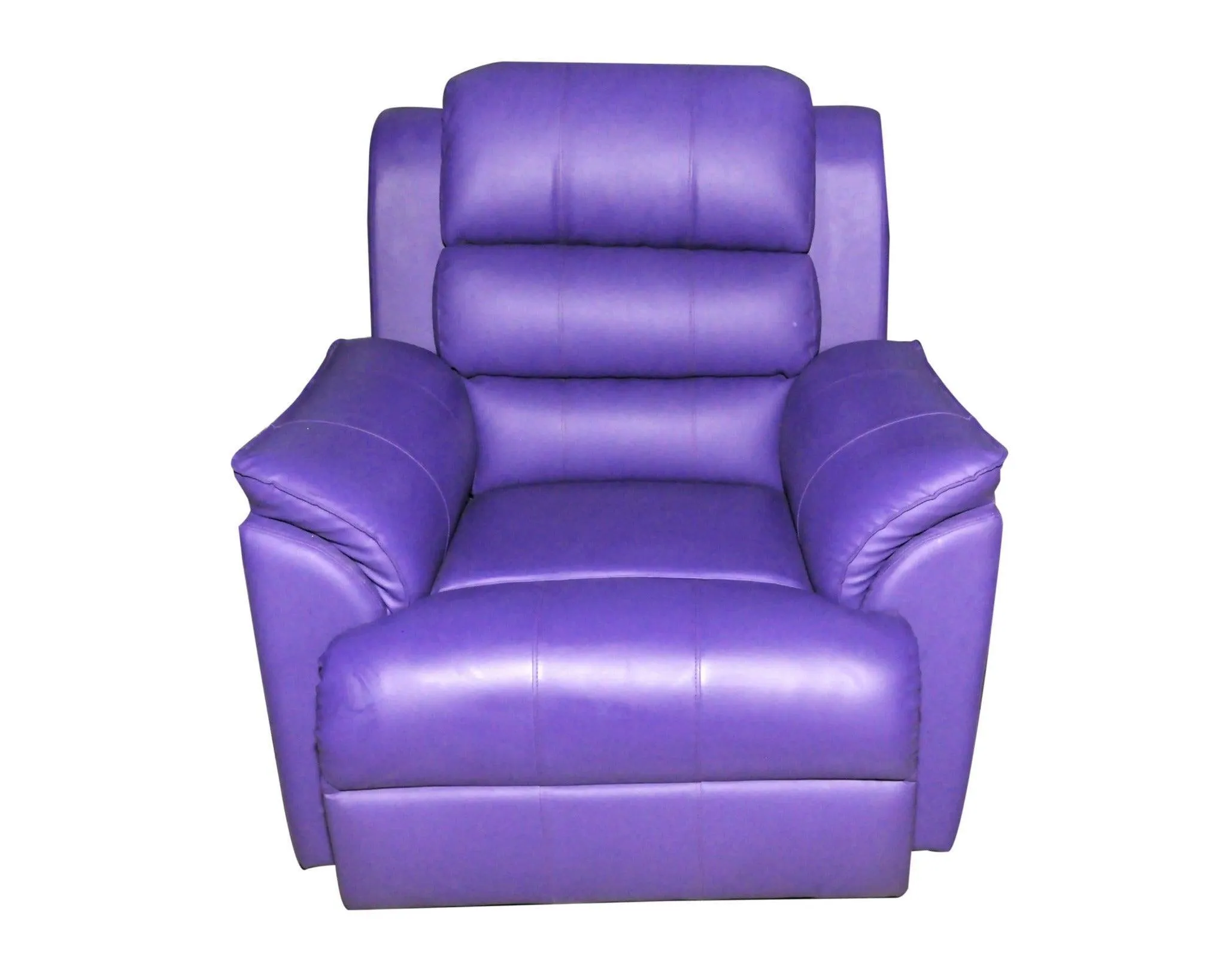 1 Seater Motorised Mechanism Leatherette Recliner (Violet)