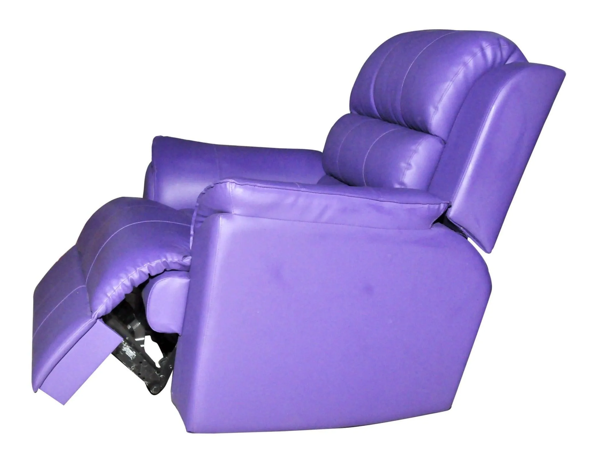 1 Seater Motorised Mechanism Leatherette Recliner (Violet)