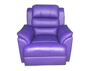 1 Seater Motorised Mechanism Leatherette Recliner (Violet)