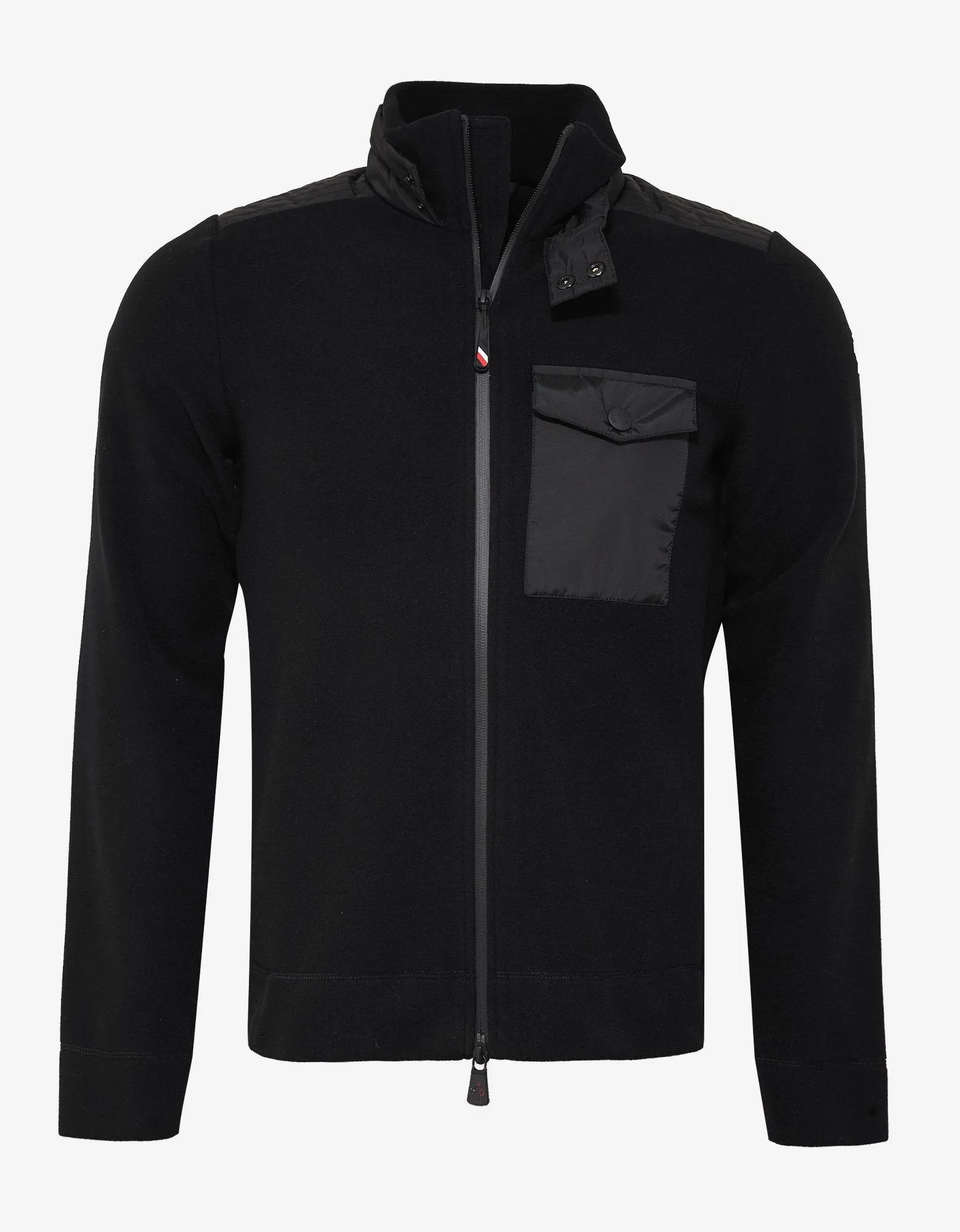 Black Nylon Panel Fleece