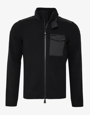 Black Nylon Panel Fleece