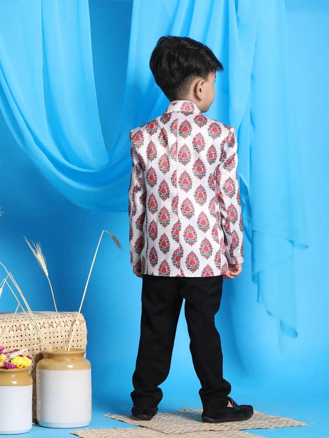 Boy's Cream Blazer - Vastramay Boys