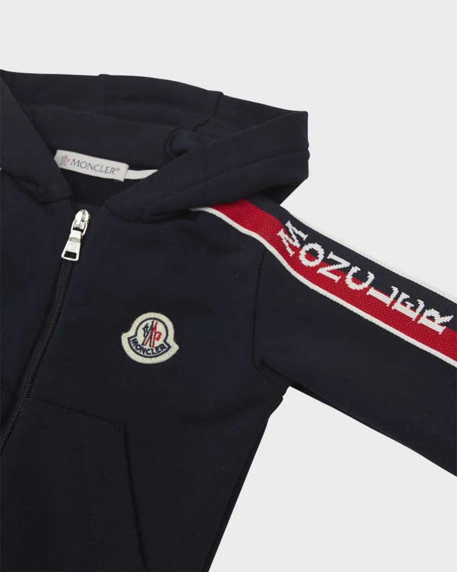 Boy's striped logo sweatshirt, size 6M-3 Moncler