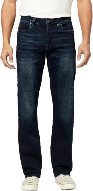 Buffalo David Bitton Men's Relaxed Straight Driven Jeans, Authentic and Deep Indigo, 42 32