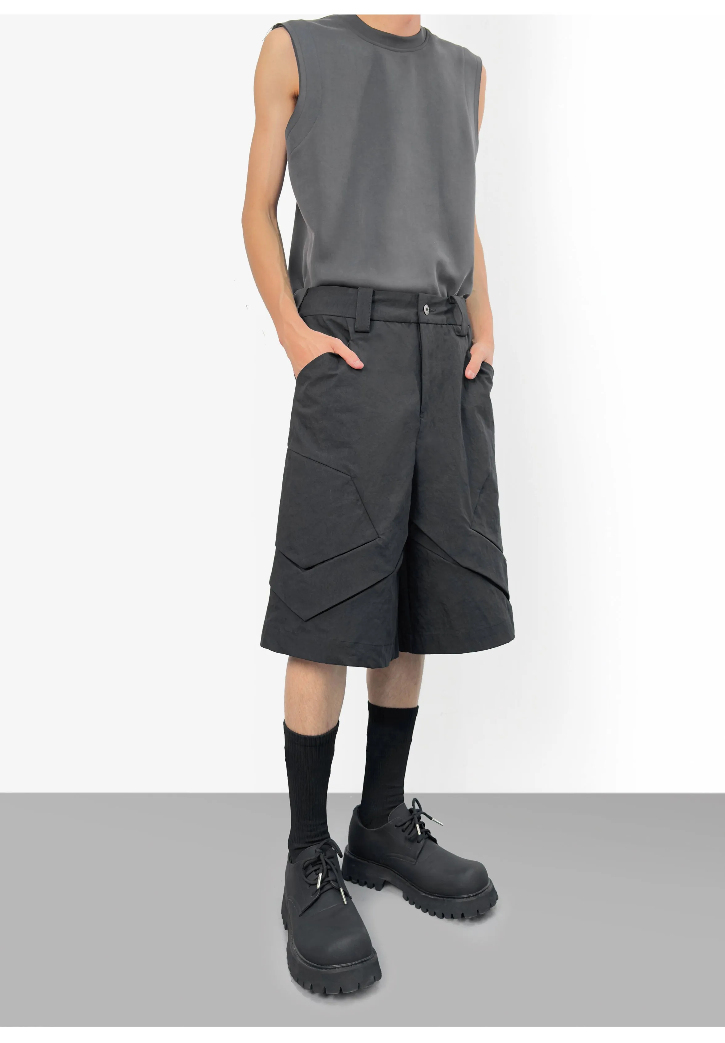 Chamfered Casual Shorts