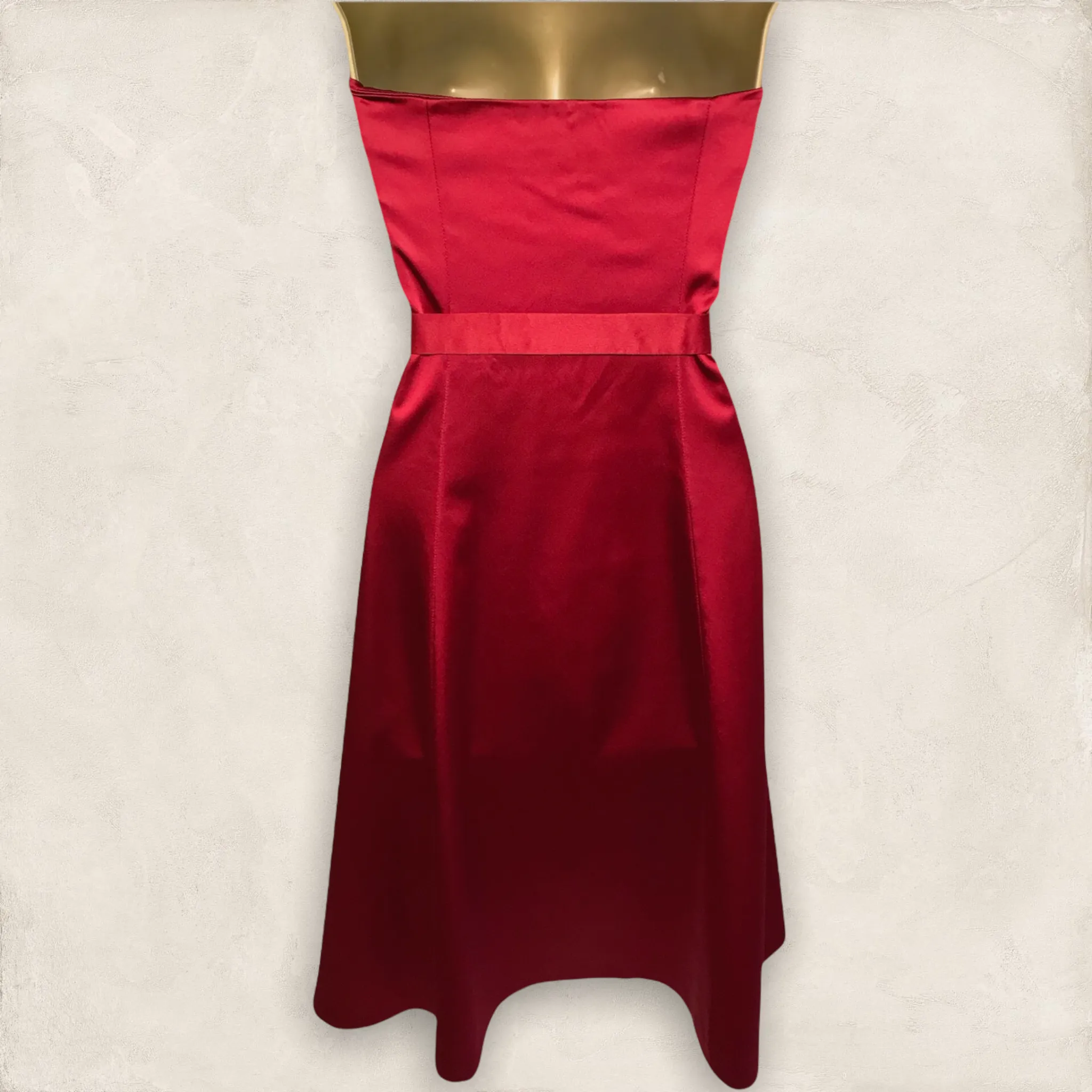 Coast Red Satin & Silk Organza Dress UK 8 US 4 EU 36