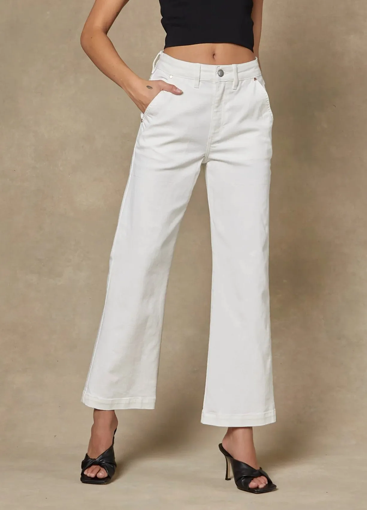 Cody Kick Flare Trouser - Ivory