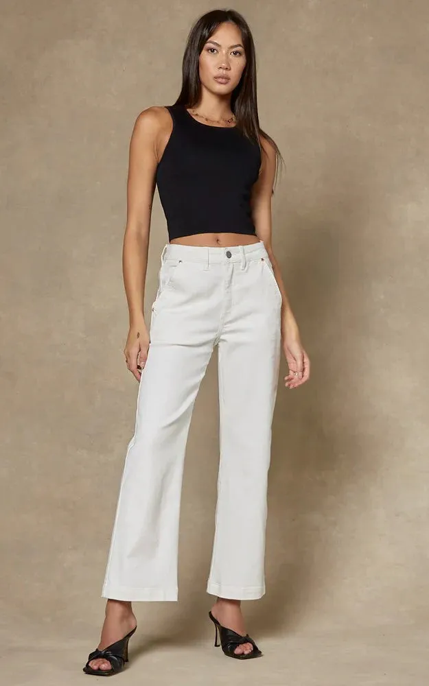 Cody Kick Flare Trouser - Ivory