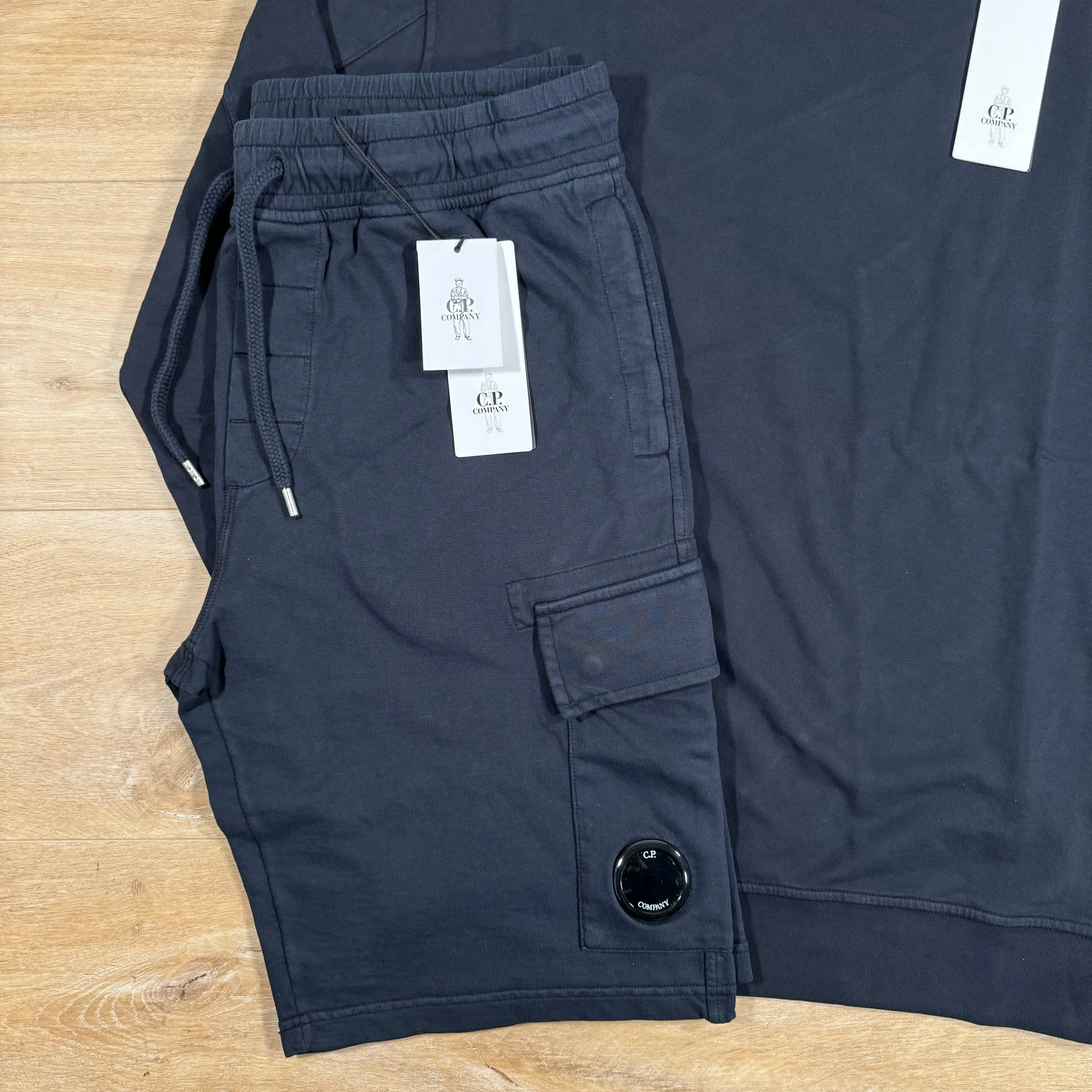 C.P. Company Light Fleece Lens Tracksuit in Navy