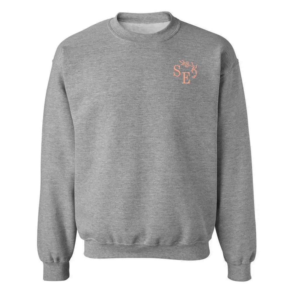 Custom Monogrammed Sport Grey Crewneck Sweatshirt