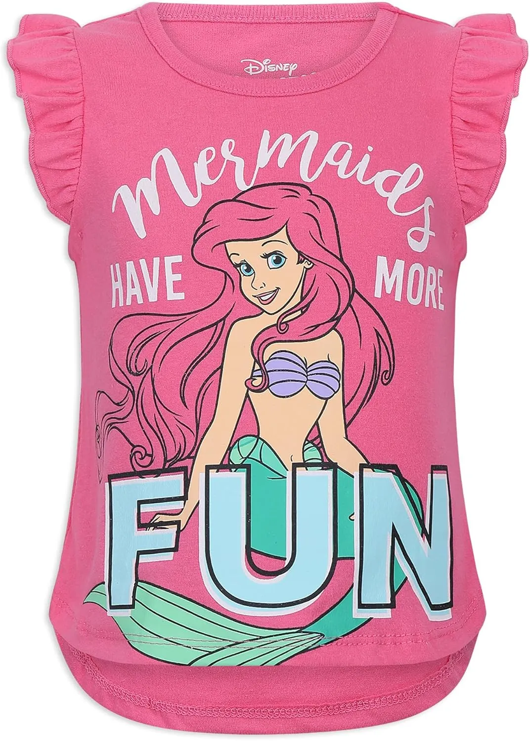 Disney Girls 3-Piece Shirts and Short Set: Wide Variety Includes Minnie, Frozen, and Princess