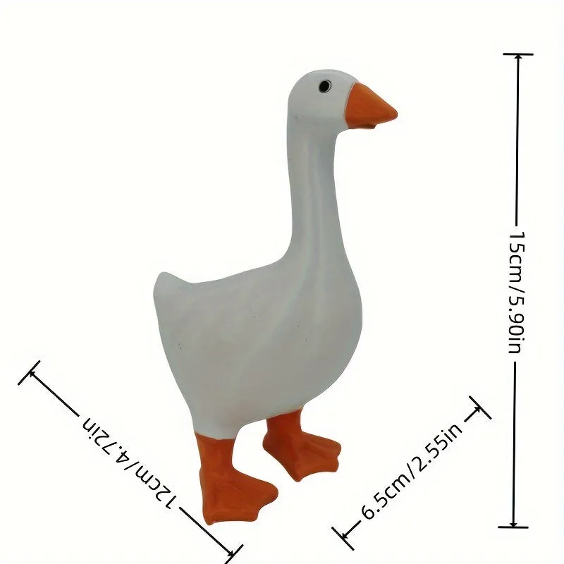 Duck Storage Creative DIY, Magnetic Stone Simulation Goose Resin Crafts Ornaments, Cute Animals,  Living Room Entrance, Bookshelf, Wine Cabinet, TV Cabinet Decoration