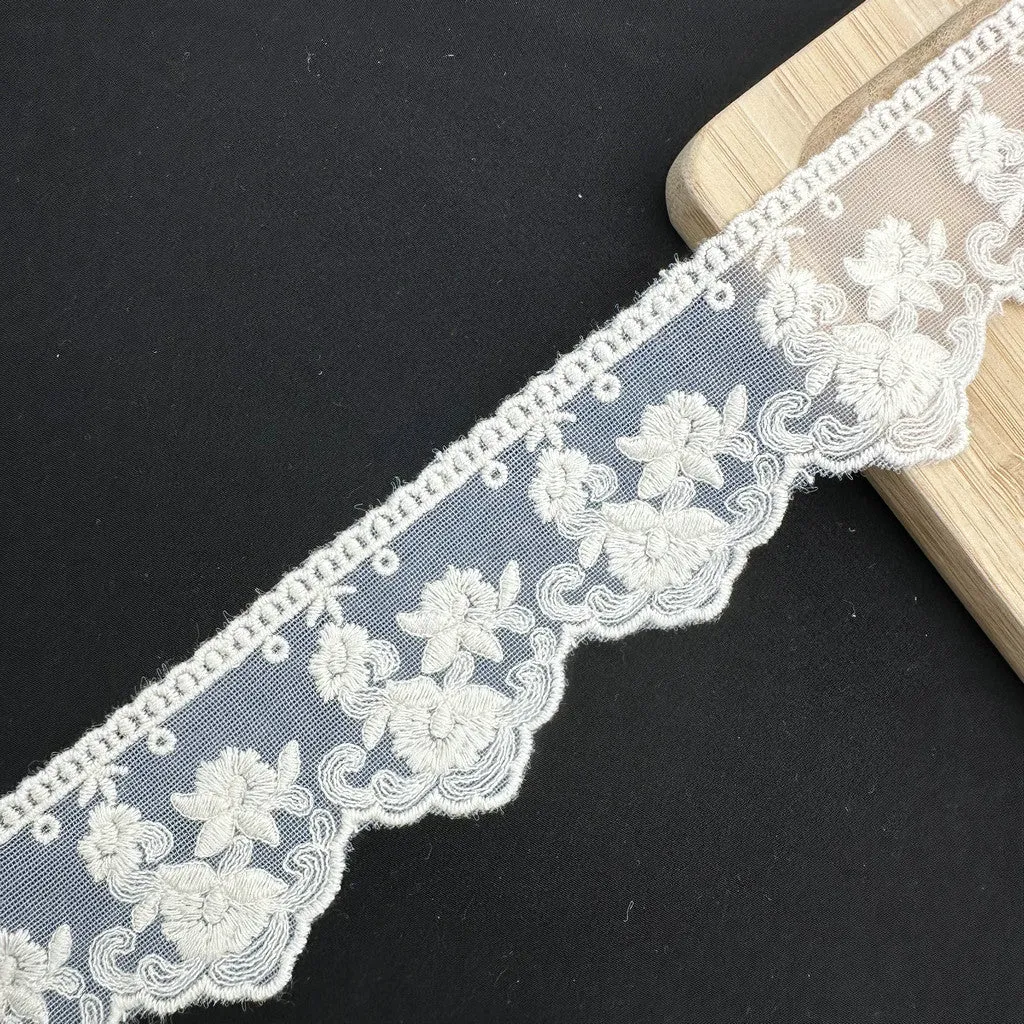 Embroidery lace with cotton fabric NF3B11 1470-1468