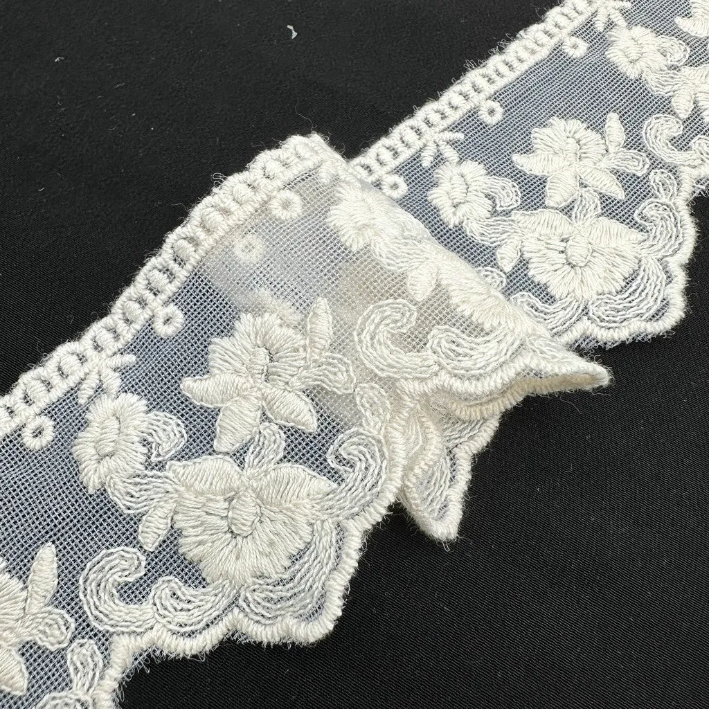Embroidery lace with cotton fabric NF3B11 1470-1468