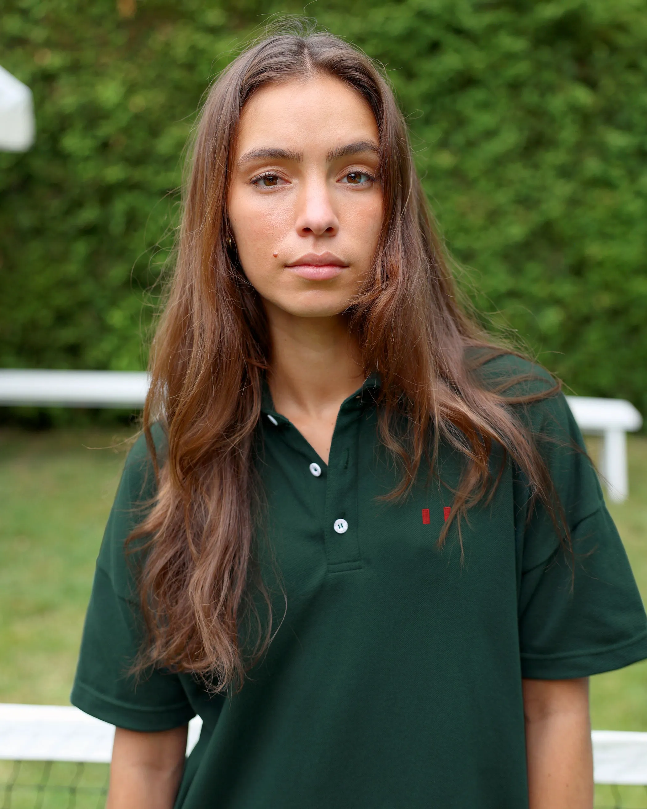 Flag Polo Boyfriend Dress Evergreen