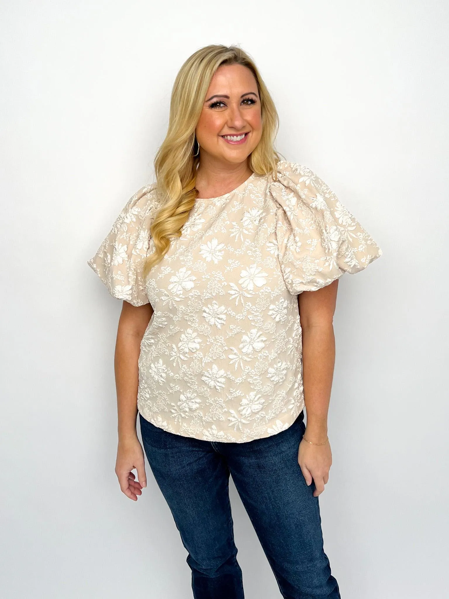 Floral Puff Sleeve Top