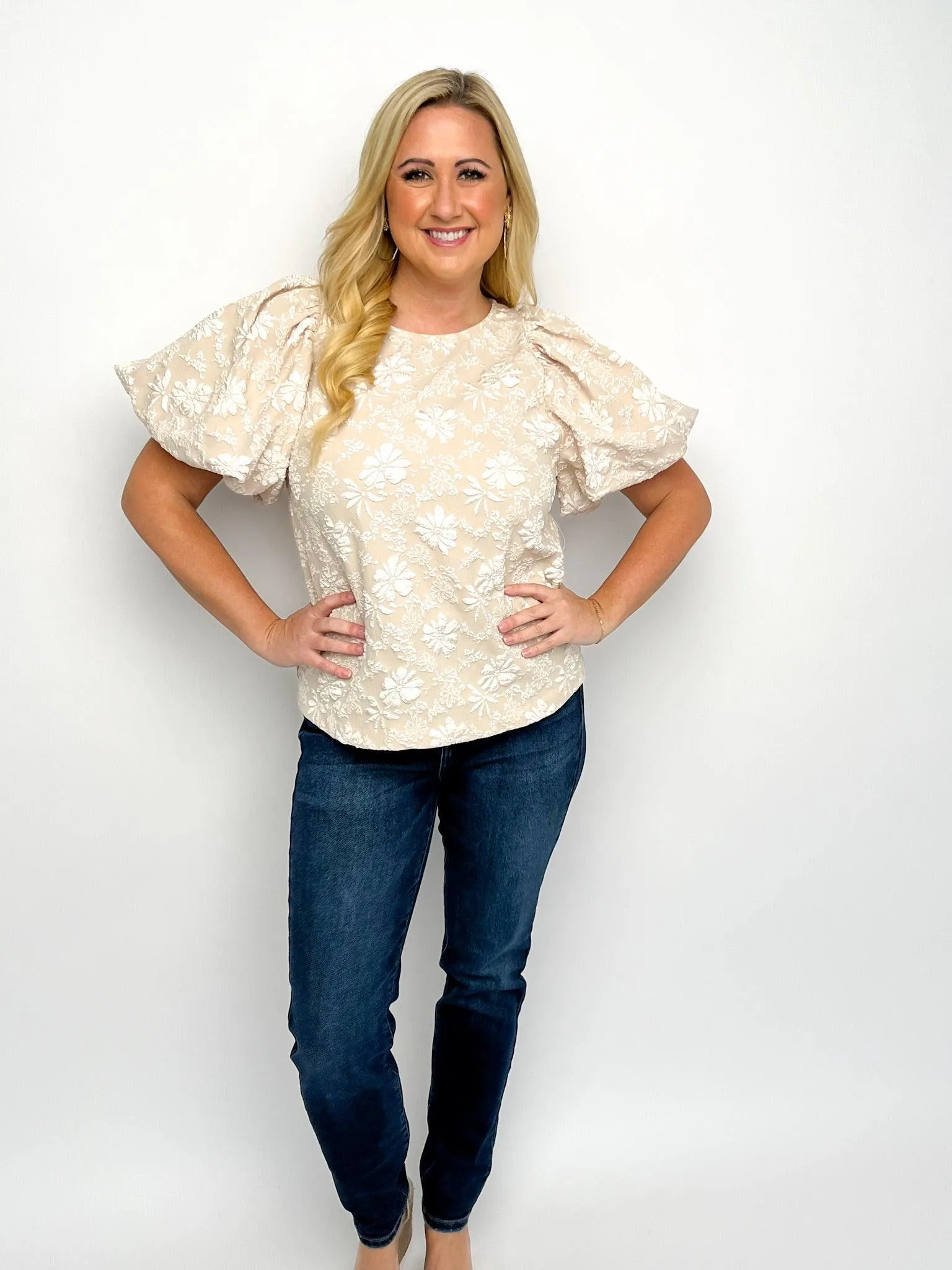 Floral Puff Sleeve Top