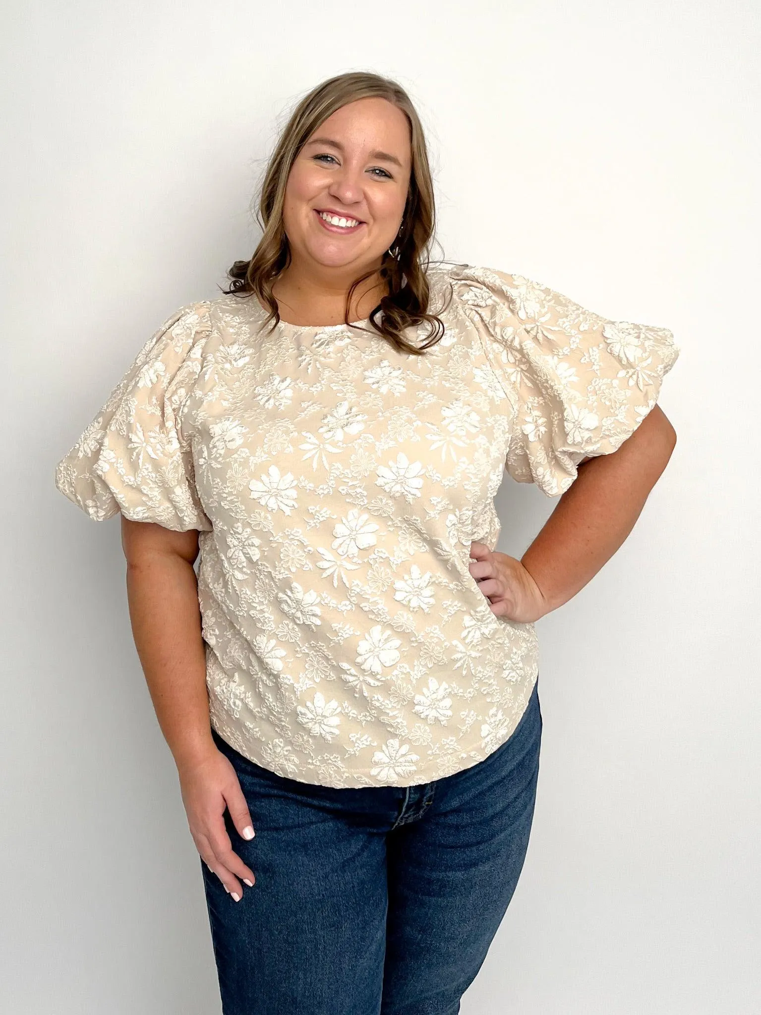 Floral Puff Sleeve Top