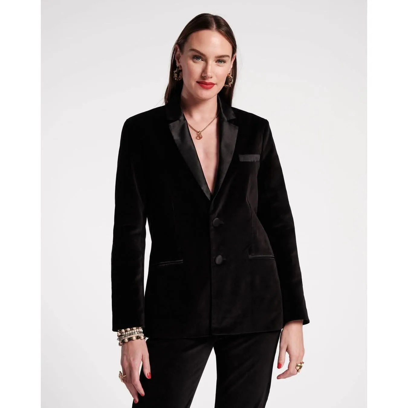 Frances Valentine Tuxedo Jacket Black