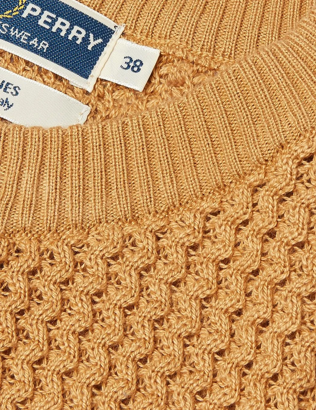 Fred Perry Knitted Button Neck Shirt - 1964 Gold