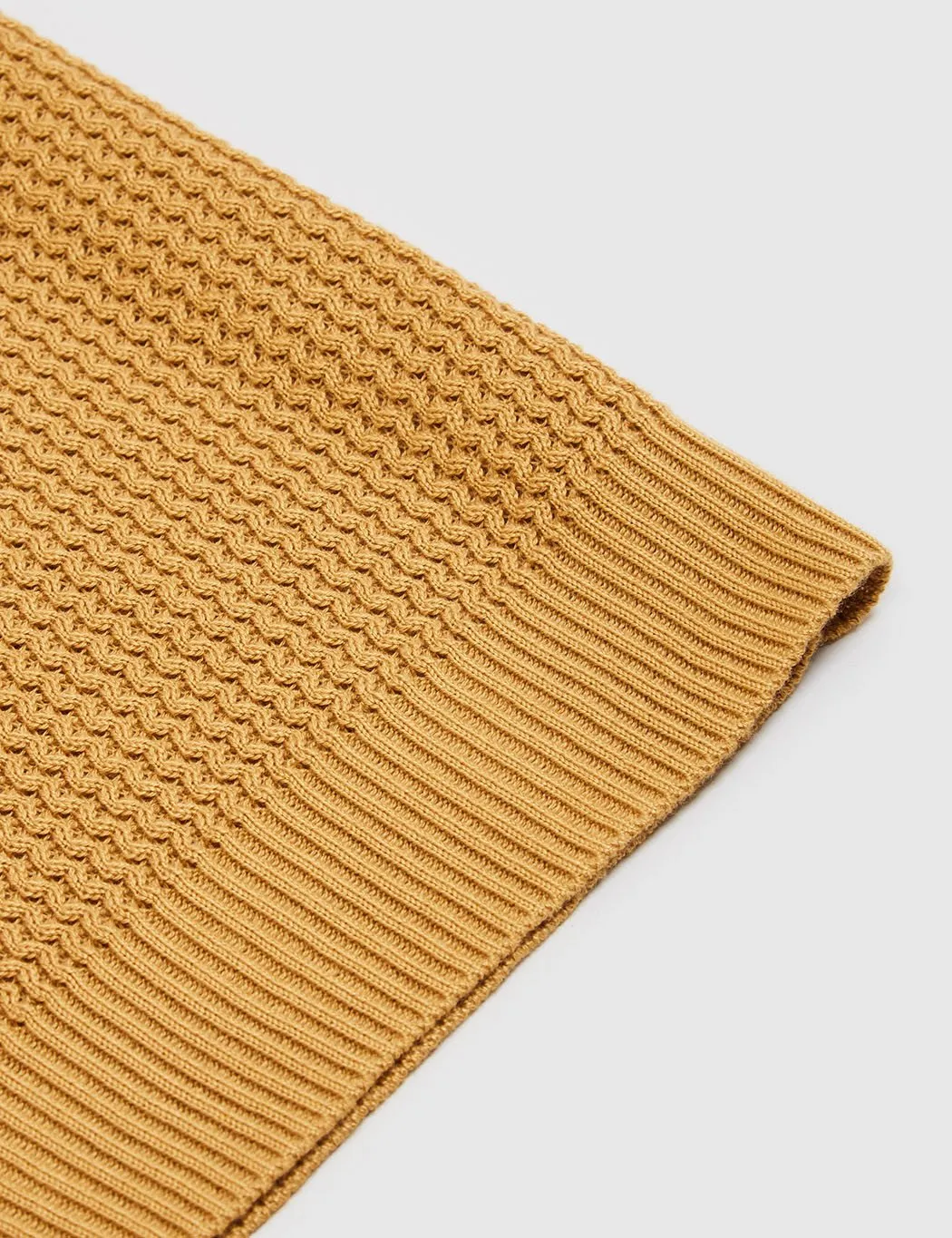 Fred Perry Knitted Button Neck Shirt - 1964 Gold