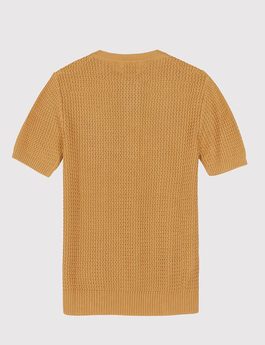 Fred Perry Knitted Button Neck Shirt - 1964 Gold