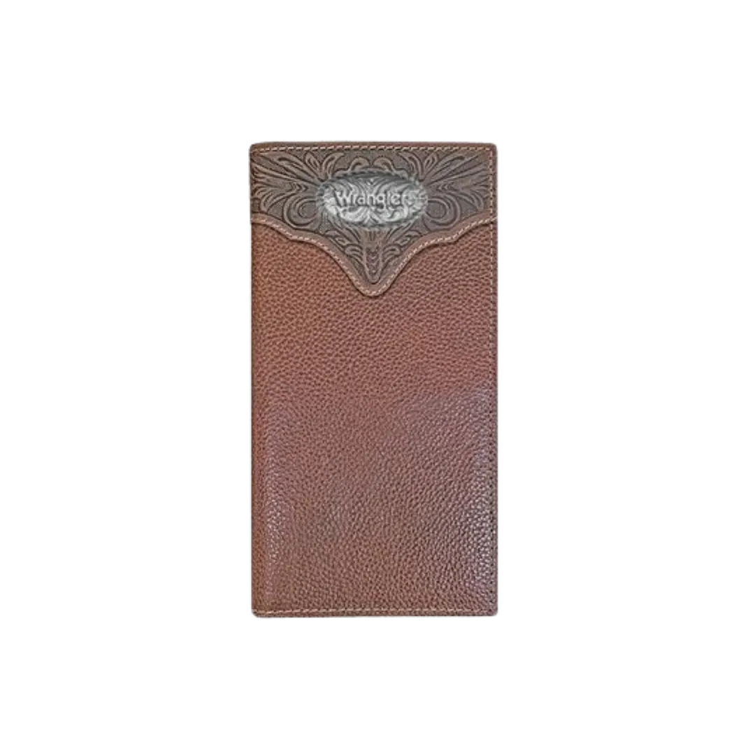 Gem Dandy Men's Wrangler Logo Brown Checkbook