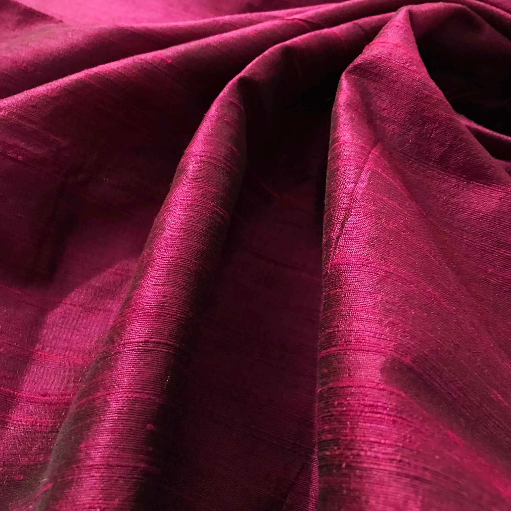 Grape Raw Silk Fabric