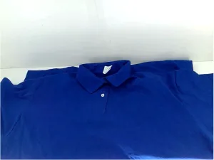 Hanes Mens Short Sleeve Polo Shirt Color Blue Size XLarge