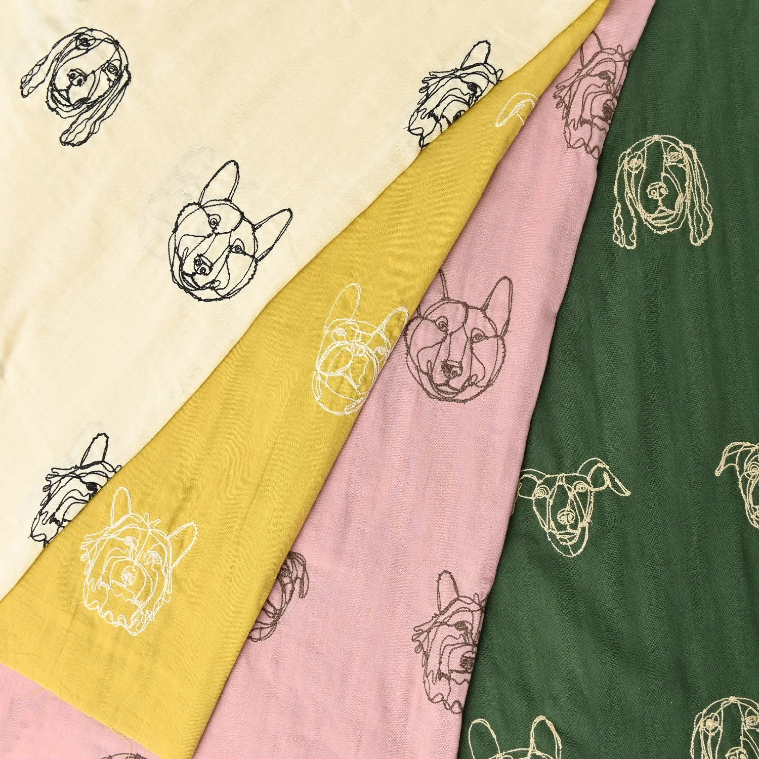  HAyU fabric Dog Cotton Double Gauze