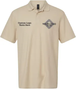 INK STITCH Men 64800 Custom Embroidery Logo Texts Cotton Pique Polo Shirts