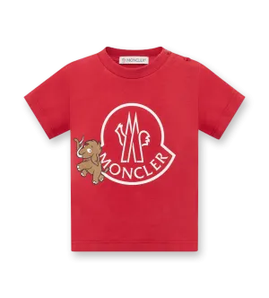 Logo Motif T-shirt Red