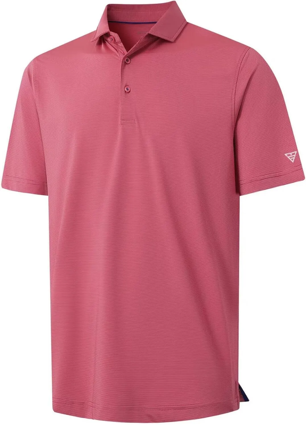 M MAELREG Short and Long Sleeve Polo Shirts for Men Dry Fit Performance Moisture Wicking Sport Pin Striped Mens Golf Shirts