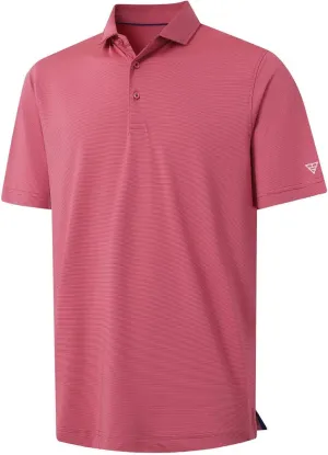 M MAELREG Short and Long Sleeve Polo Shirts for Men Dry Fit Performance Moisture Wicking Sport Pin Striped Mens Golf Shirts