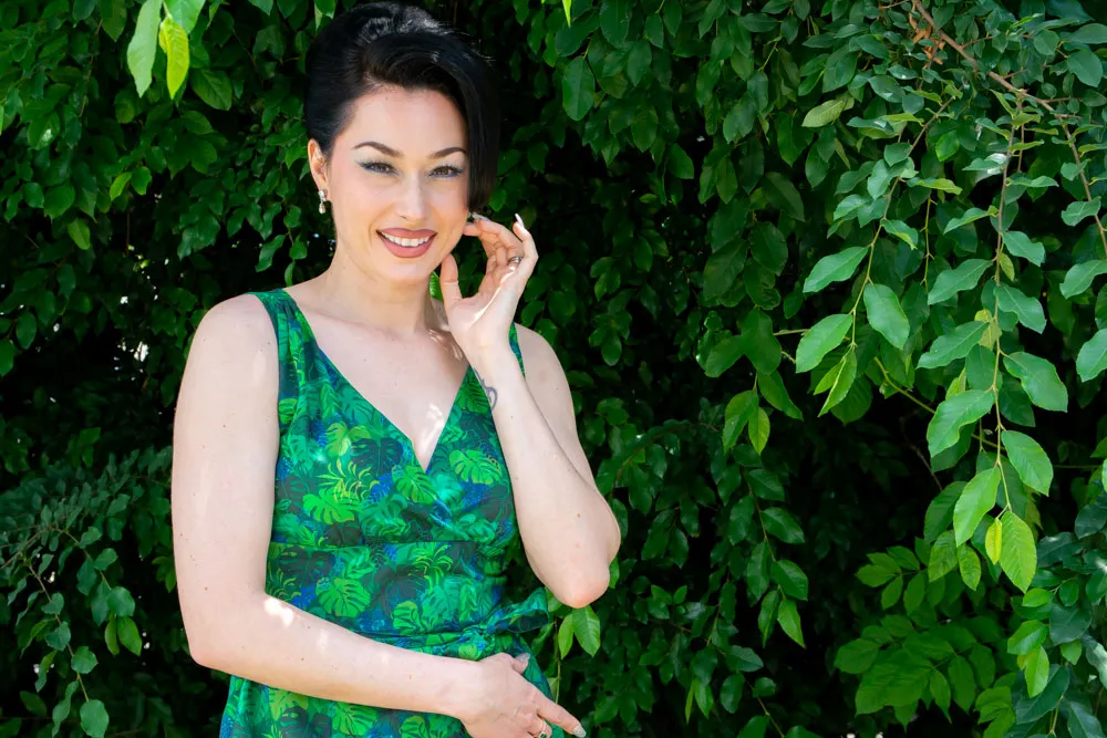 Marie Dress - Monstera Leaf *sale