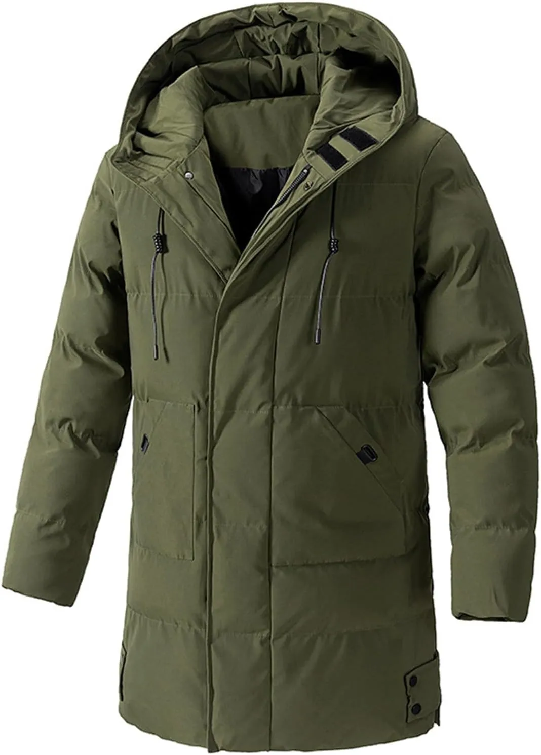 Men's Puffer Jacket Lightweight Men's Winter Thickened Solid Color Casual Lightweight Warm Winter Jackets for Men
