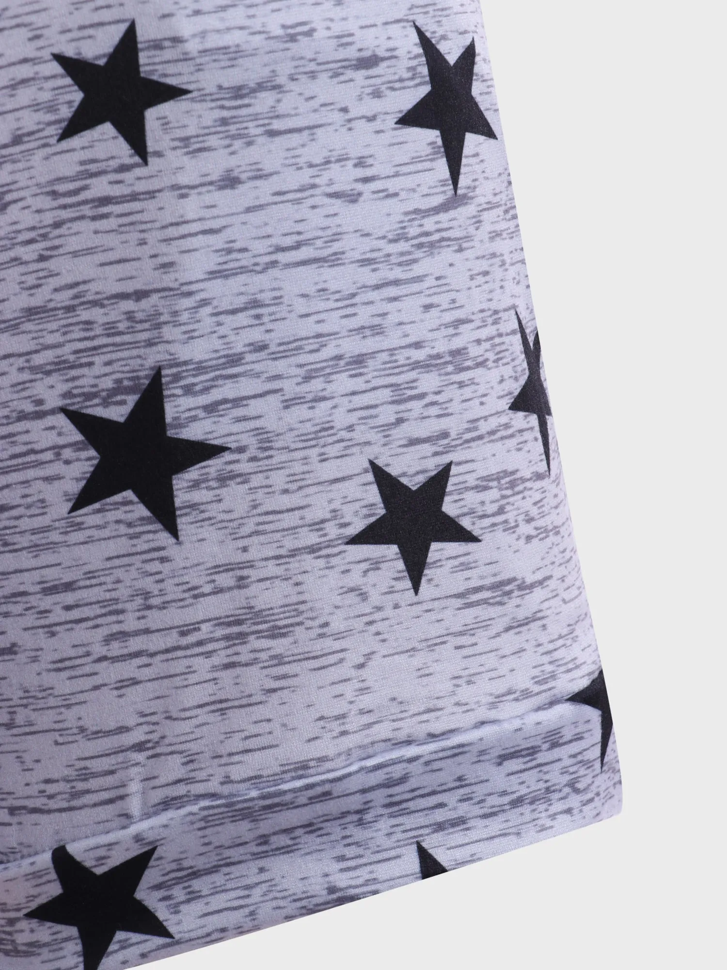 Midsize Casual Star Gray Shorts