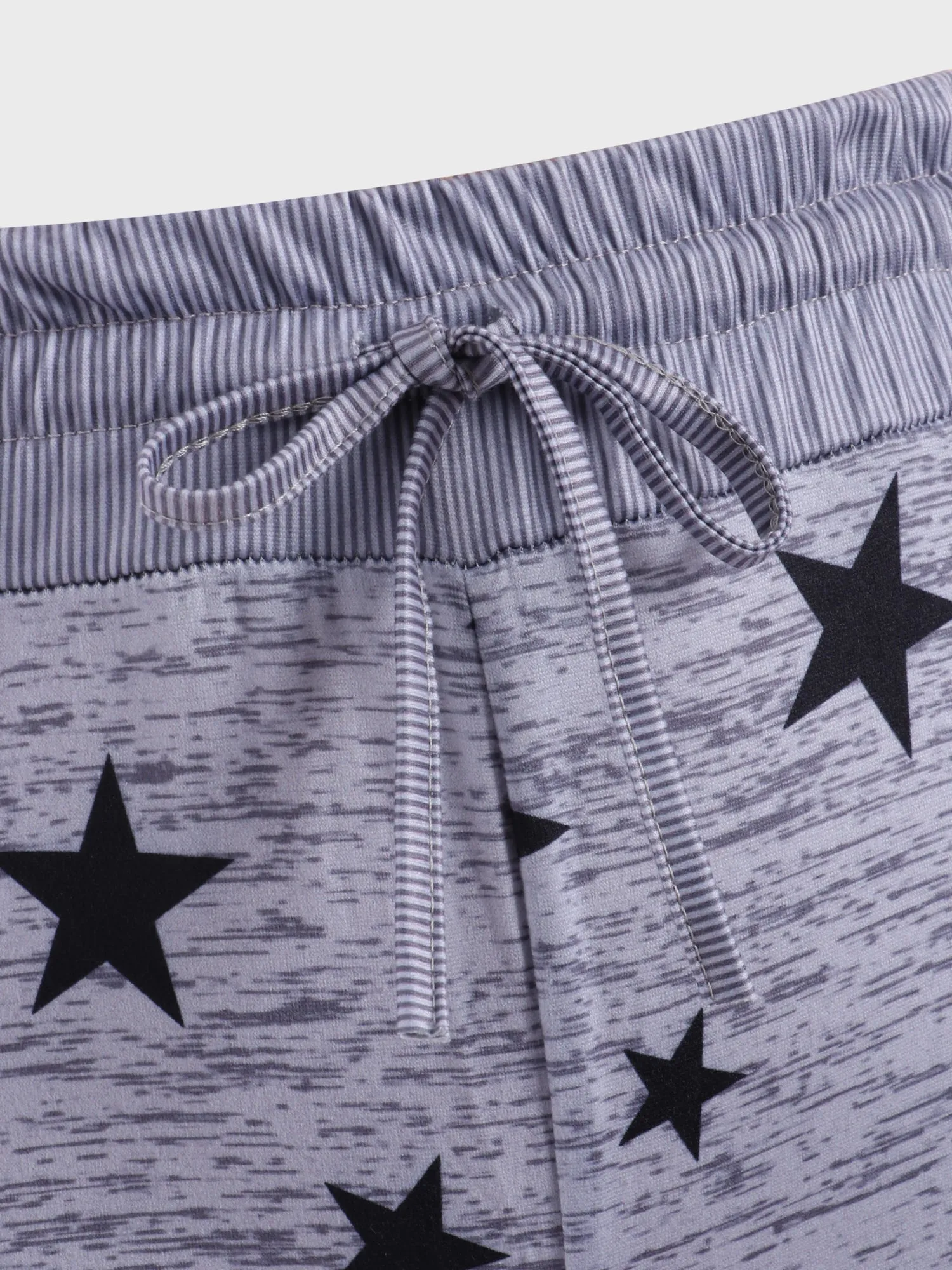 Midsize Casual Star Gray Shorts