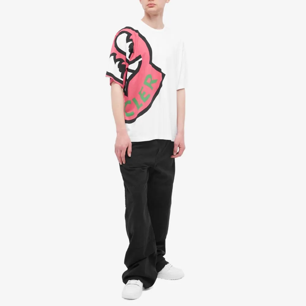 Moncler T-shirt with large logo, white