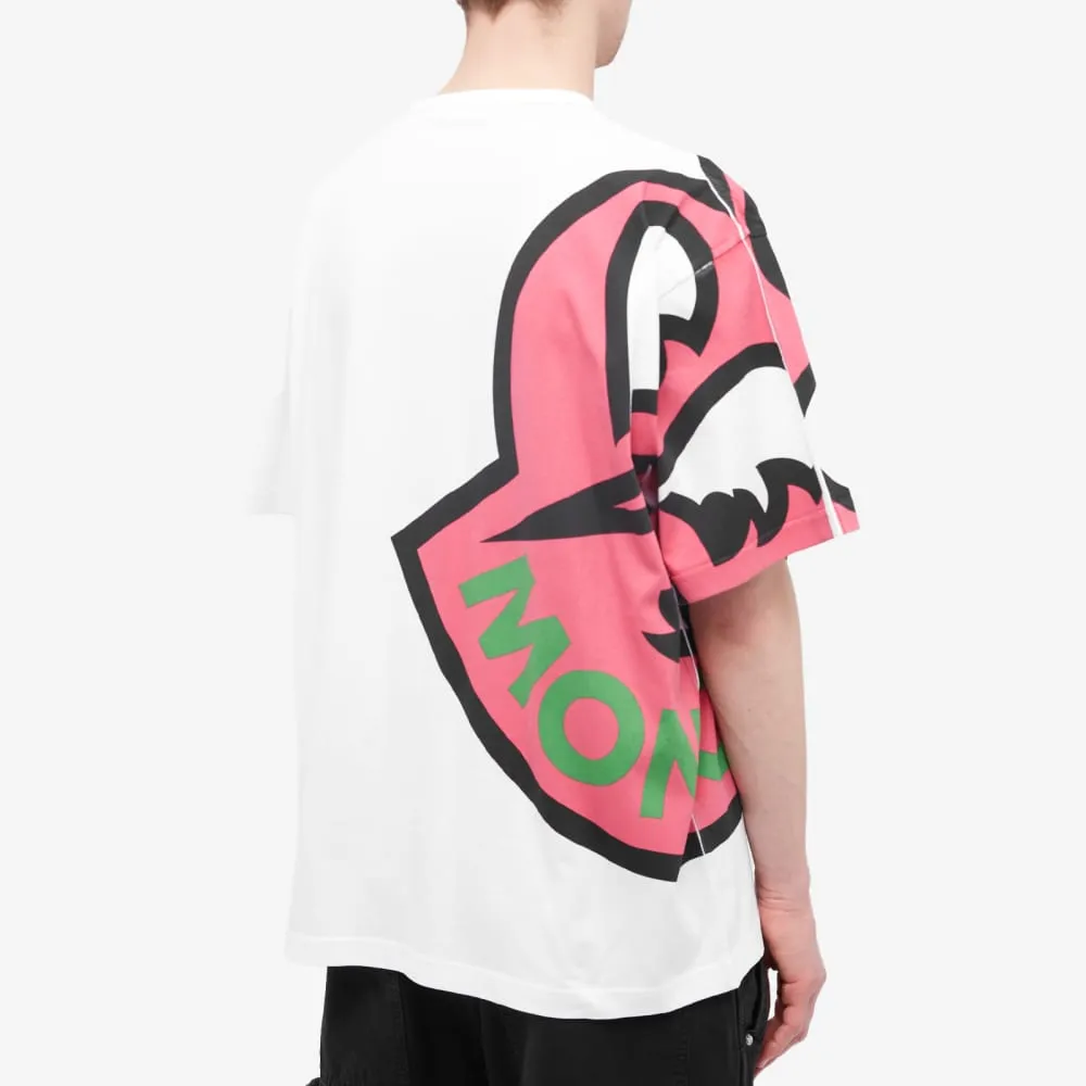 Moncler T-shirt with large logo, white