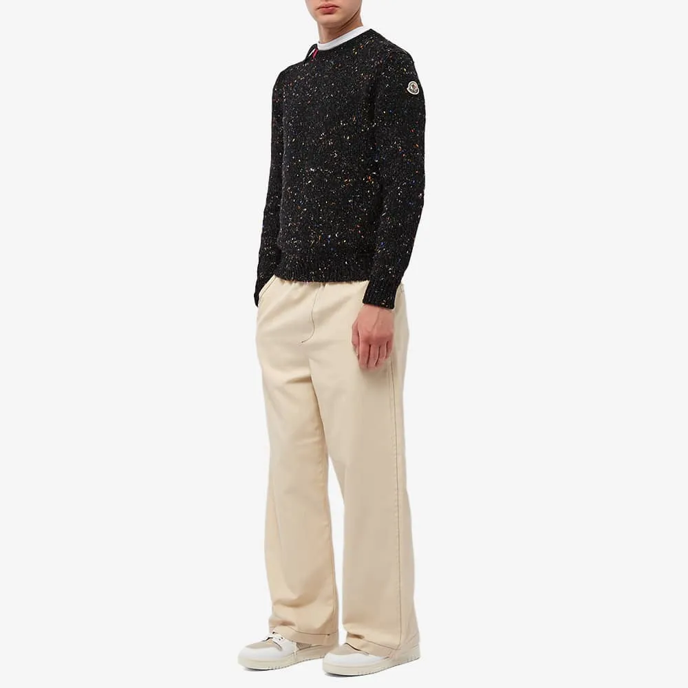 Moncler Tab Logo Neps Crew Knit Jumper