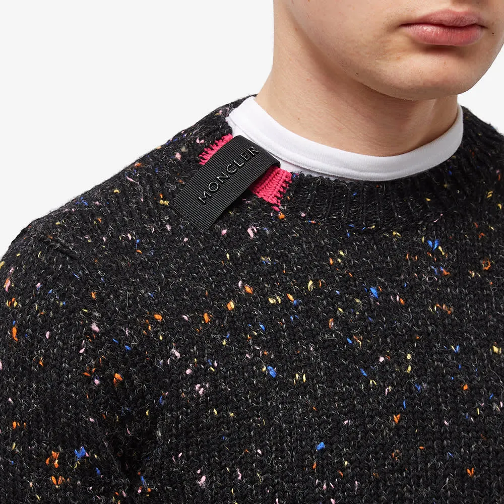 Moncler Tab Logo Neps Crew Knit Jumper