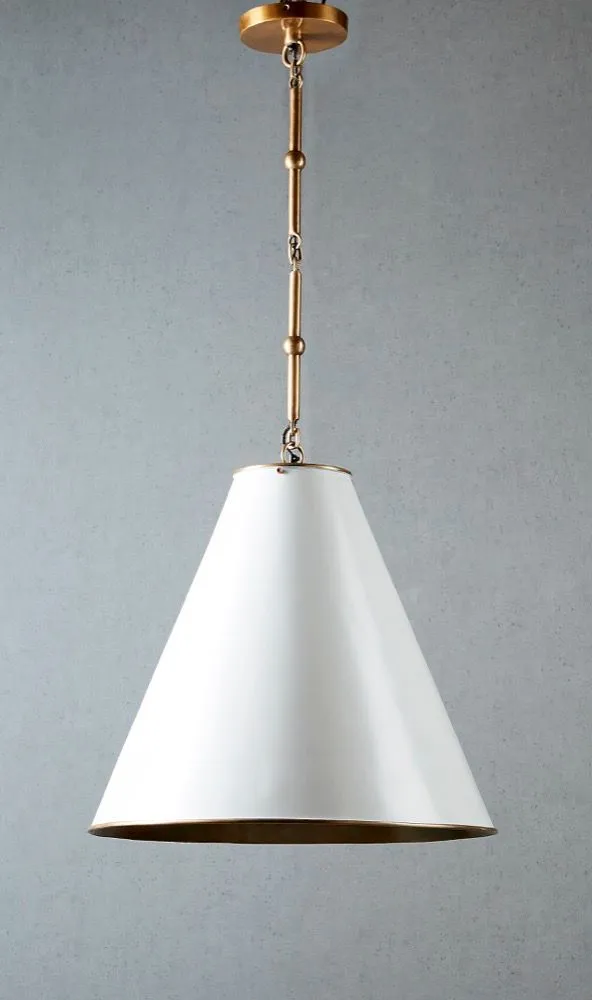Monte Carlo hanging lamp White/Brass