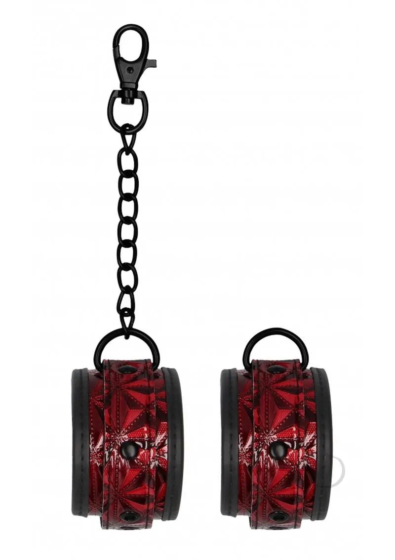Ouch Luxury Ankle Cuffs Burgundy