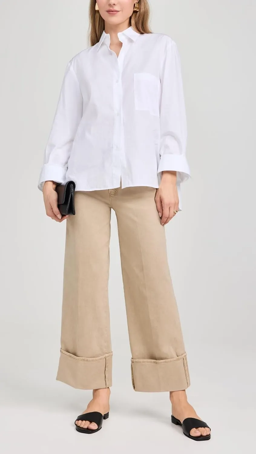PAIGE Women's Sasha Ankle Wide Cuff Jeans