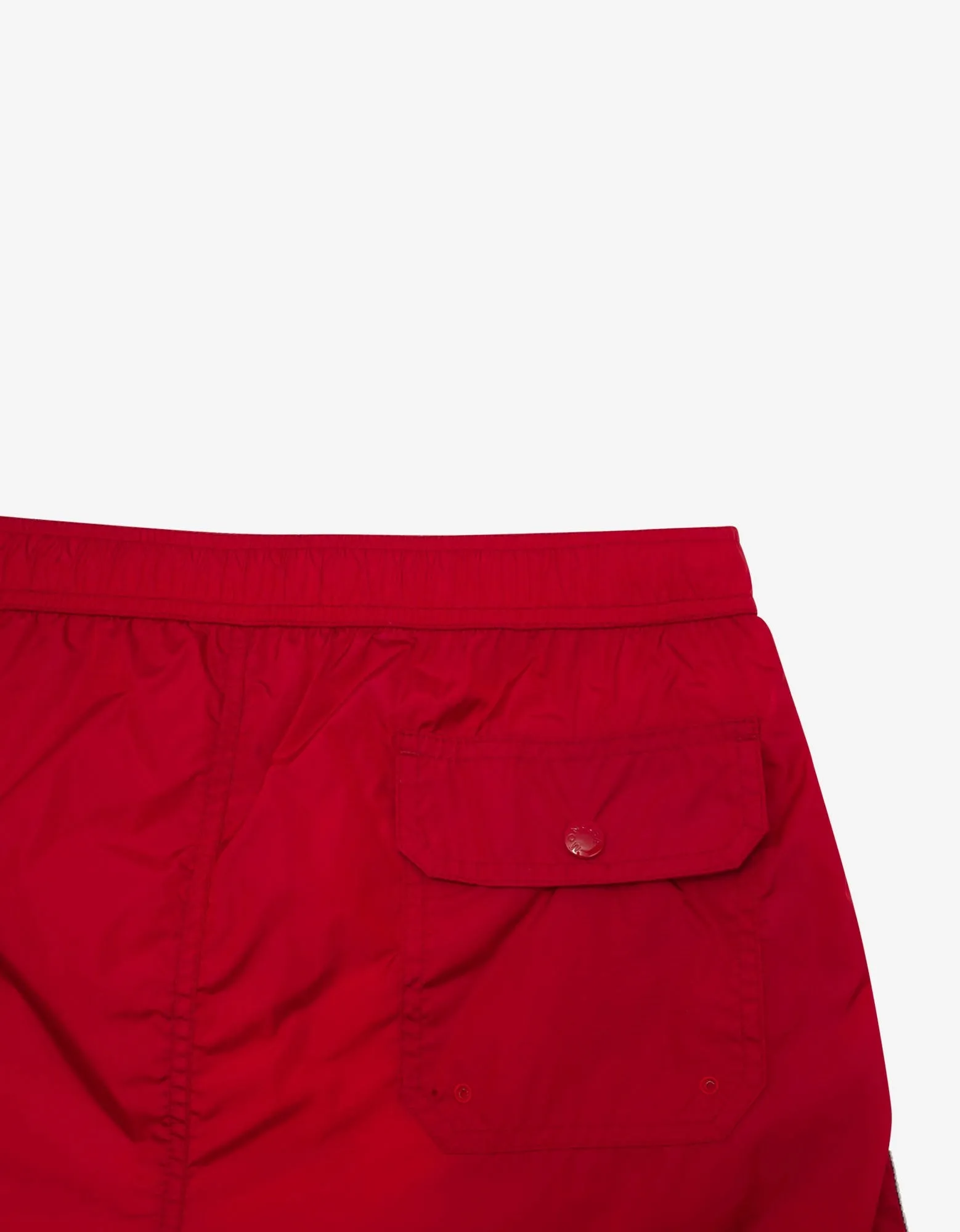 Red Tricolour Seam Swim Shorts