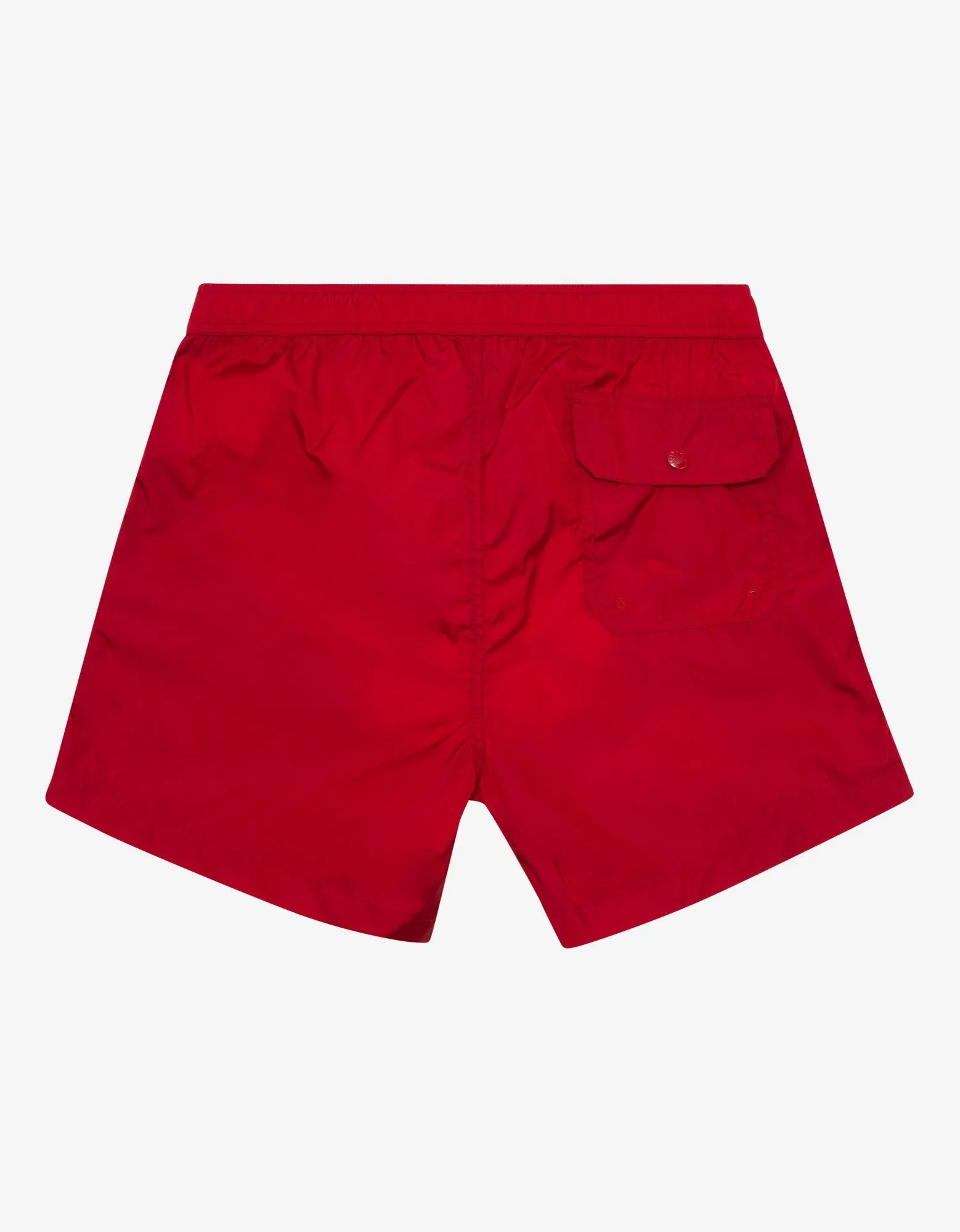 Red Tricolour Seam Swim Shorts