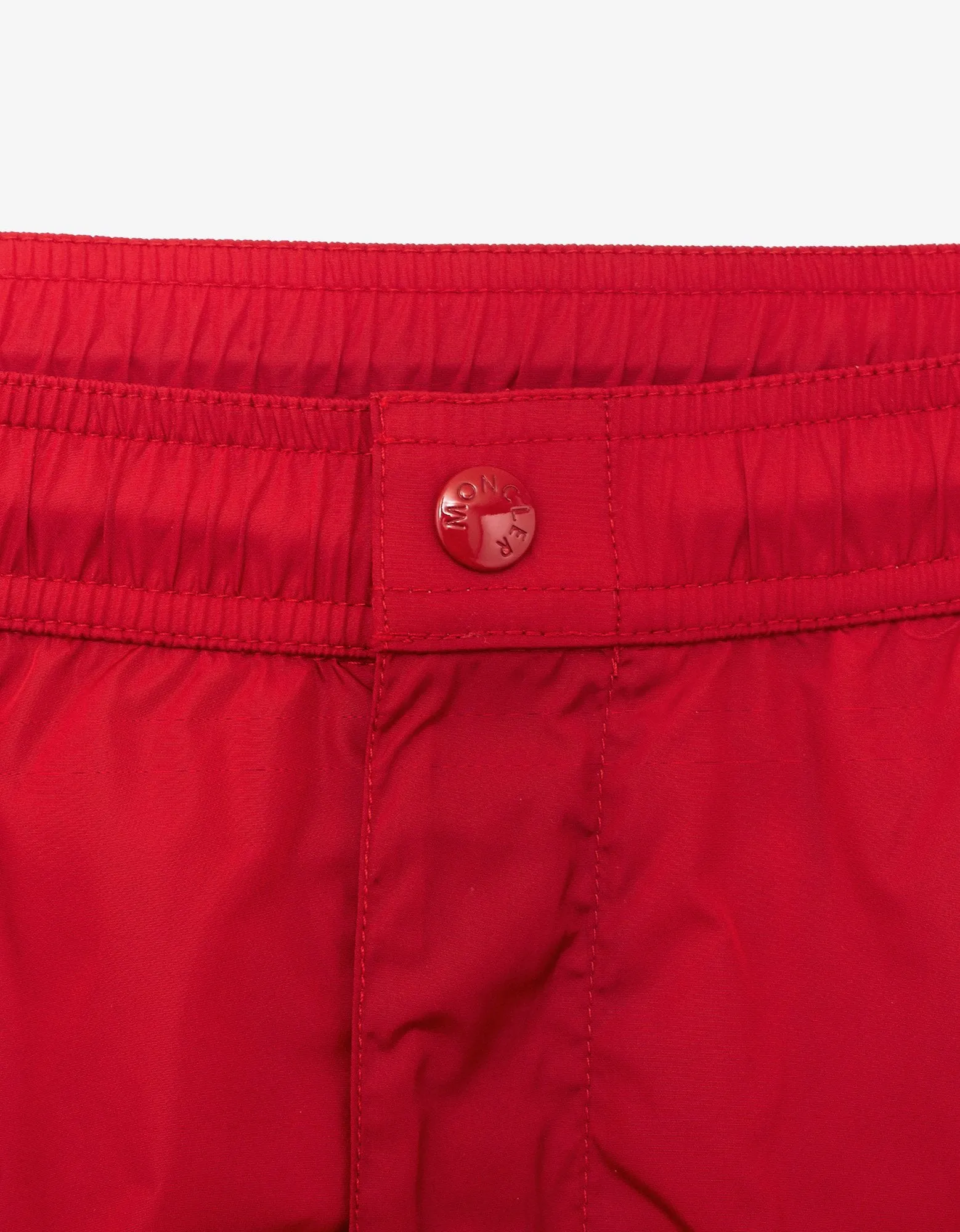 Red Tricolour Seam Swim Shorts